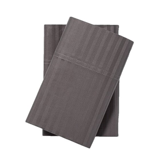 Threshold Other - Threshold 100% Cotton Sateen Dark Gray Damask 2 Standard Size Pillowcase Set